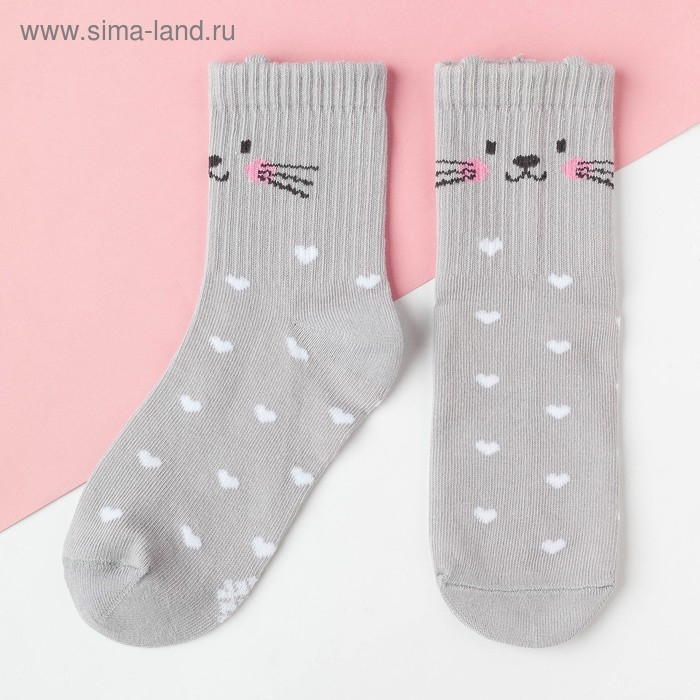 Носки детские KAFTAN «Зайчик», размер 14-16, цвет серый Носки детские KAFTAN «Зайчик», размер 14-16, цвет серый