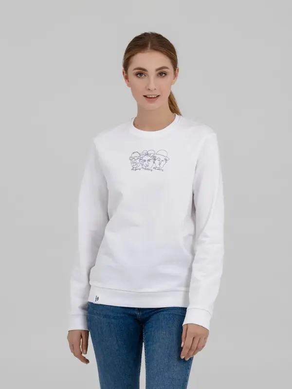 Свитшот &laquo;Три автора&raquo;, белый, размер M