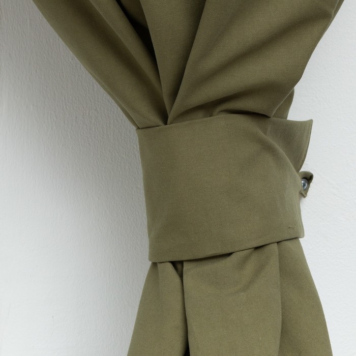 Комплект штор для кухни с подхватами Этель "Kitchen", цвет зелёный, 150х180 см - 2 шт