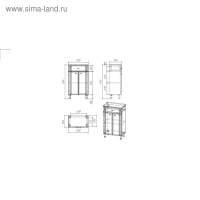 Комод для ванной комнаты "Тура 5001", 50 х 30,3 х 85,4 см Комод для ванной комнаты "Тура 5001", 50 х 30,3 х 85,4 см