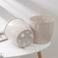 Кашпо для цветов со вставкой &laquo;Флюте&raquo;, 4,5 л, d=20 см, h=20 см, цвет бежевый