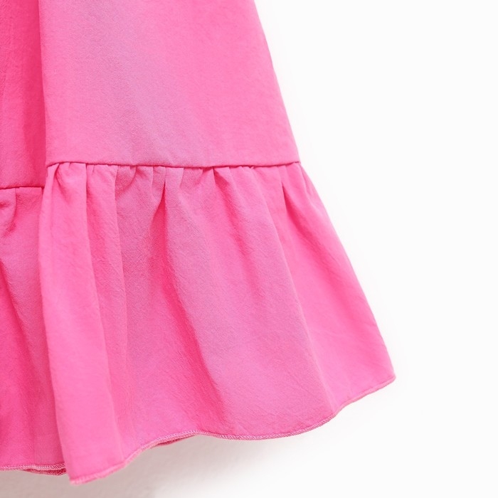 Платье детское с воротником KAFTAN, размер 36 (134-140 см), цвет ярко-розовый