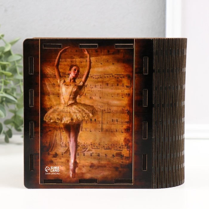 Шкатулка-книга "Балерина" 14х14 см