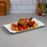 Селедочница Kabab Platter, большая, 45,5&times;23&times;3,5 см, золотая обводка, фарфор, Иран