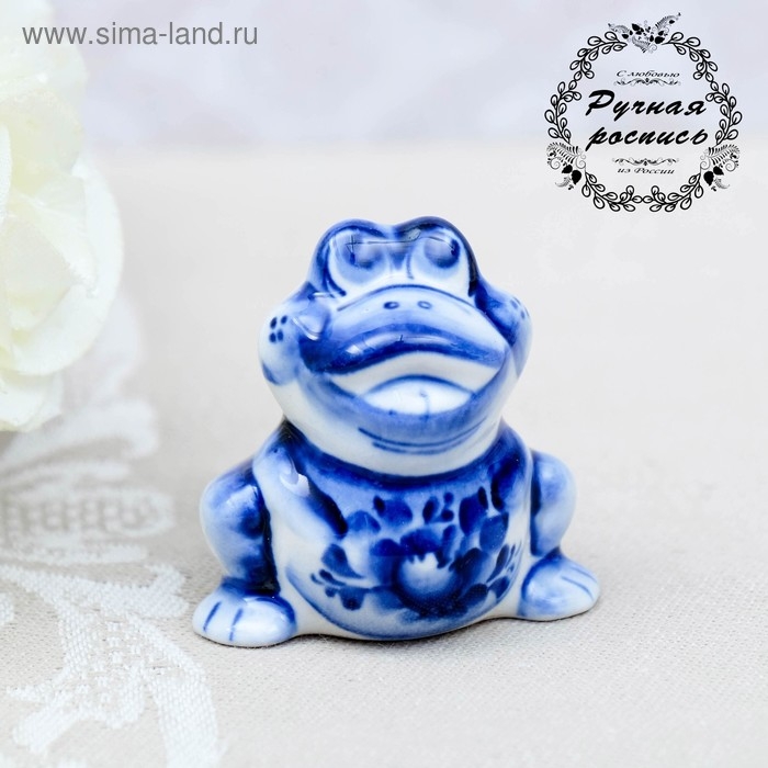Сувенир &laquo;Лягушка&raquo;, гжель