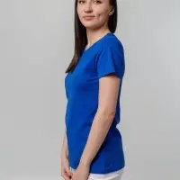Футболка женская T-bolka Stretch Lady, ярко-синяя (royal), размер XL