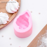 Молд &laquo;Ракушка&raquo;, силикон, 8,5&times;6&times;4,1 см, цвет розовый