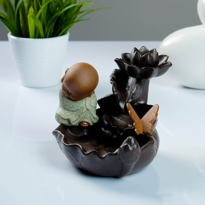 Подставка для благовоний Подставка для благовоний "Бабочка на лотосе" 14х16х12см