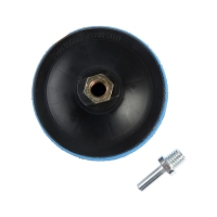 Насадка с липучкой для дрели и УШМ ТУНДРА, М14, с адаптером, твердая, 115 мм