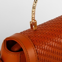 Ручка для сумки &laquo;Рифлёная рамка&raquo;, металлическая, на прокол, 13 &times; 9 см, цвет золотой