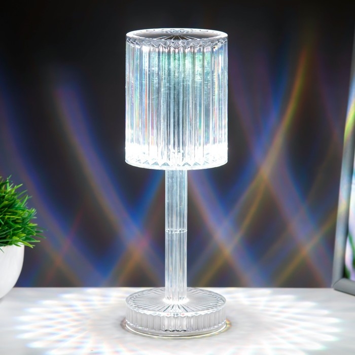 Настольная лампа с ПДУ "Джус" LED 16 цветов RGB USB 8,5x8,5x25 см RISALUX