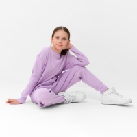 Костюм для девочки (свитшот, брюки) MINAKU цвет лиловый, рост 146 см Костюм для девочки (свитшот, брюки) MINAKU цвет лиловый, рост 146 см