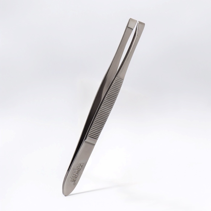 Пинцет прямой ZINGER, узкий, 9 см, на блистере, цвет серебристый, В-157-S Пинцет прямой ZINGER, узкий, 9 см, на блистере, цвет серебристый, В-157-S