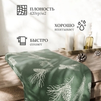 Полотенце махровое Этель "Шишки" 70х130 см, 100% хлопок, 420 г/м2 Полотенце махровое Этель "Шишки" 70х130 см, 100% хлопок, 420 г/м2