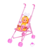 Пупс &laquo;Мой малыш&raquo;, в костюмчике, с коляской и аксессуарами, МИКС