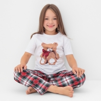 Пижама детская (футболка и брюки) KAFTAN Сhristmas time р.30 (98-104)