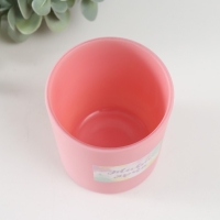 Банка для свечей стекло "Живи ярко" 220 мл розовая, матовая 7х7х8,4 см Банка для свечей стекло "Живи ярко" 220 мл розовая, матовая 7х7х8,4 см