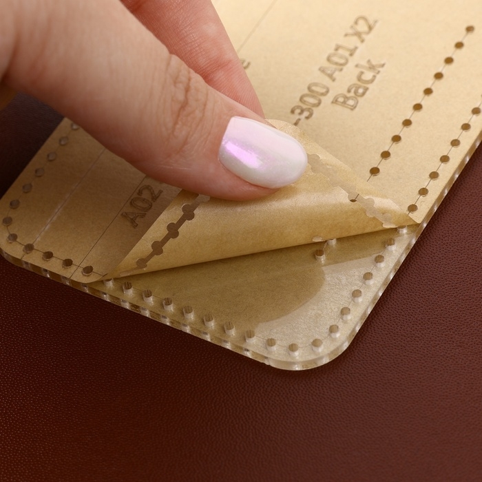 Набор лекал «Картхолдер с отделениями», 7 × 10 × 0,5 см, 3шт, акрил Набор лекал «Картхолдер с отделениями», 7 × 10 × 0,5 см, 3шт, акрил