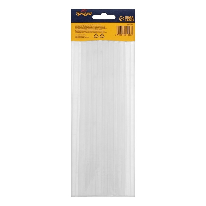 Стержни клеевые ТУНДРА, 7 х 200 мм, 20 шт.