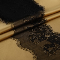 Кружево реснички, 160 мм × 3 ± 0,5 м, цвет чёрный Кружево реснички, 160 мм × 3 ± 0,5 м, цвет чёрный