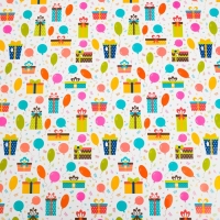 Бумага упаковочная глянцевая "Шарики", 70 &times; 100 см, 1 лист