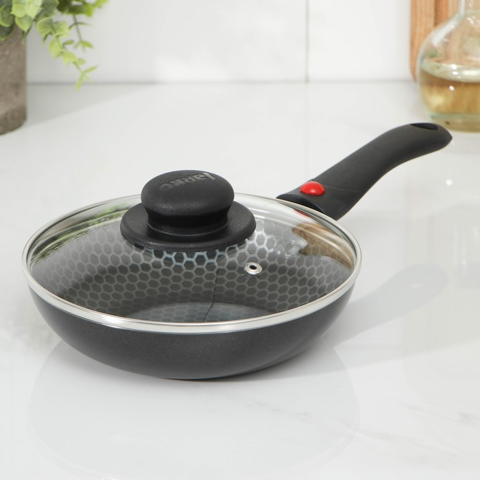 Сковорода Forever, d=18 см, съёмная ручка, стеклянная крышка, антипригарное покрытие, цвет серый Сковорода Forever, d=18 см, съёмная ручка, стеклянная крышка, антипригарное покрытие, цвет серый