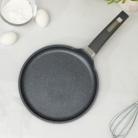 Сковорода блинная «Гранит», d=24 см, пластиковая ручка, антипригарное покрытие, цвет серый Сковорода блинная «Гранит», d=24 см, пластиковая ручка, антипригарное покрытие, цвет серый