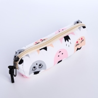 Рюкзак школьный из текстиля на молнии, 3 кармана, пенал, цвет белый/разноцветный Рюкзак школьный из текстиля на молнии, 3 кармана, пенал, цвет белый/разноцветный