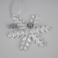 Ёлочная игрушка «Снежинка», от батареек, свечение мульти (RGB) Ёлочная игрушка «Снежинка», от батареек, свечение мульти (RGB)