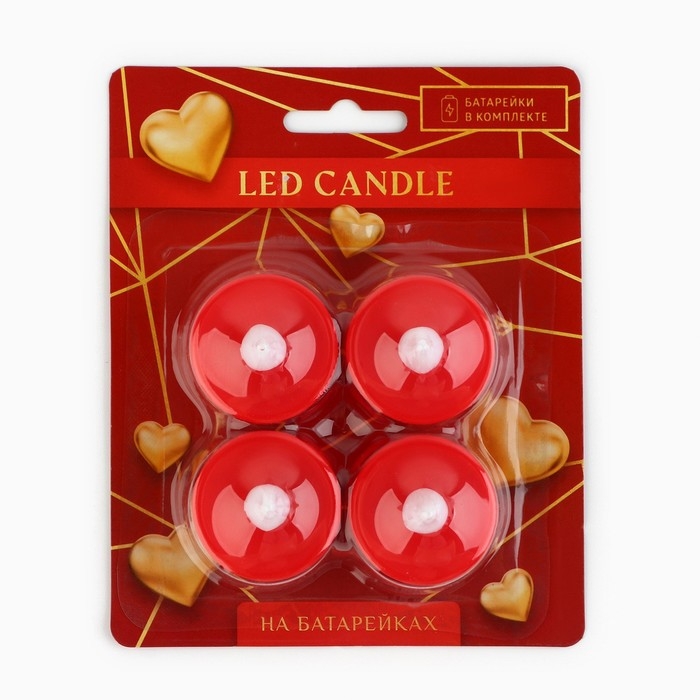 Свечи светодиодные &laquo;LED Candle&raquo;, 4 шт., d=3.5, модель AR-0005
