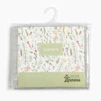 Скатерть Доляна "Душевная кухня" 110х146 см, 50% хлопок, 50% п/э, рогожка 158 г/м2 Скатерть Доляна "Душевная кухня" 110х146 см, 50% хлопок, 50% п/э, рогожка 158 г/м2