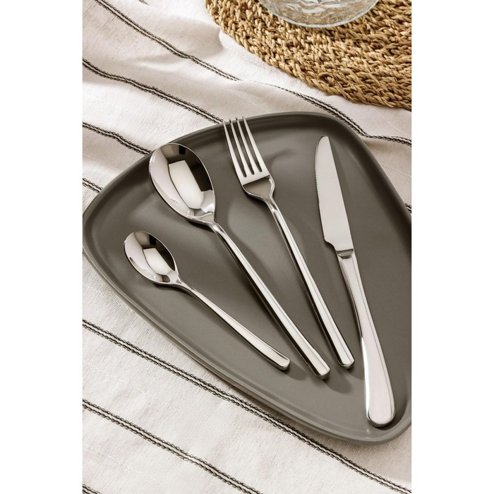 Столовые приборы из нержавеющей стали Magistro &laquo;Джентри&raquo;, 4 предмета, цвет серебряный