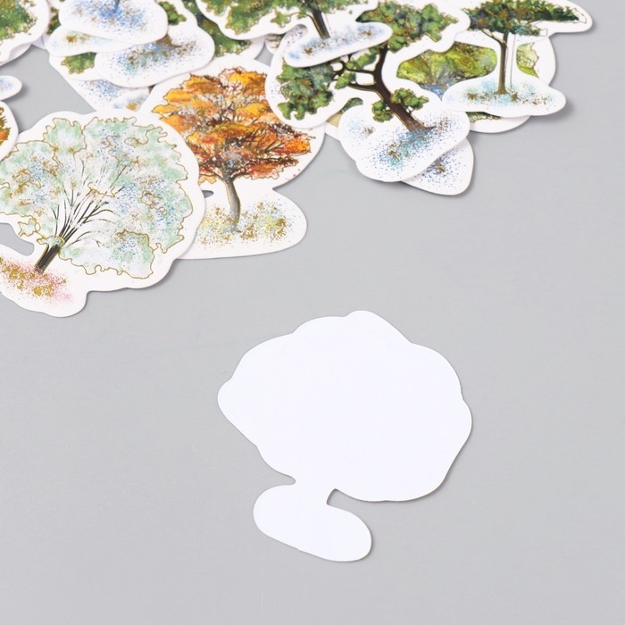 Наклейки для творчества Наклейки для творчества "Деревья" тиснение золото набор 48 шт 9х7х0,8 см