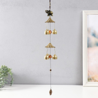 Музыка ветра металл "Индийский слон" 6 колокольчиков 50 см