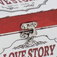 Шкатулка дерево кожзам "История любви" 10х12х18 см Шкатулка дерево кожзам "История любви" 10х12х18 см