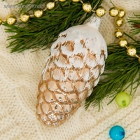 Набор "Шишки сосновые" (набор 6 шт) h-9 см