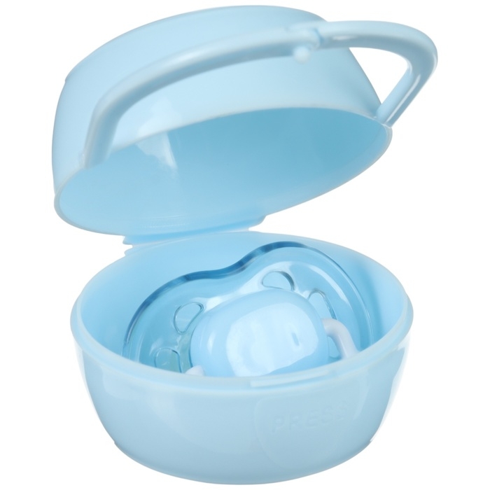 Контейнер для хранения и стерилизации детских сосок и пустышек, цвет голубой Контейнер для хранения и стерилизации детских сосок и пустышек, цвет голубой