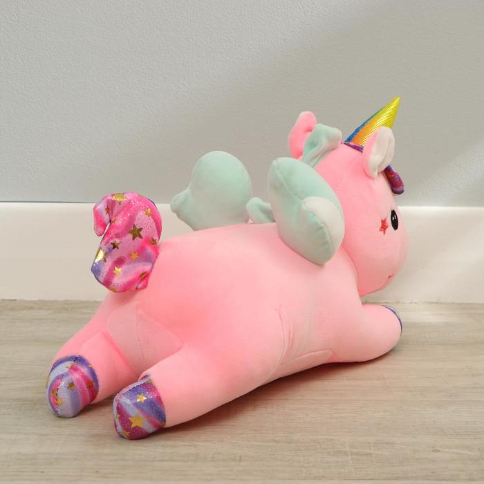 Мягкая игрушка &laquo;Единорог&raquo;, лежачий, со звездами, 40 см