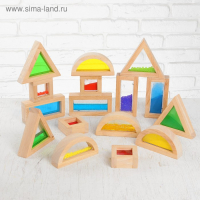 Сенсорный конструктор &laquo;Радужные блоки&raquo;, с различными текстурами