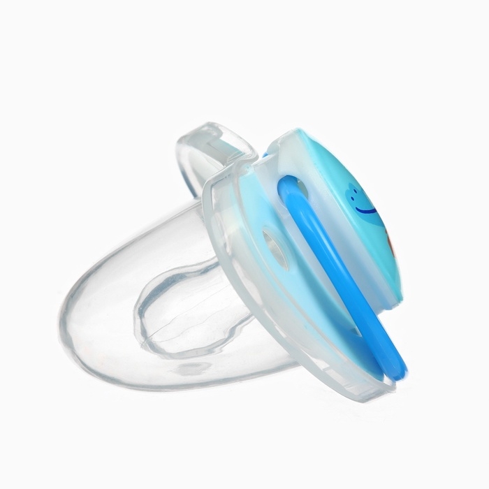 Набор: Соска - пустышка с держателем «Крокодил», классичекая, +6 мес, цвет синий Набор: Соска - пустышка с держателем «Крокодил», классичекая, +6 мес, цвет синий