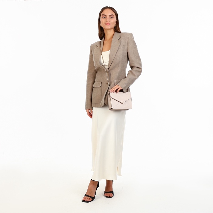 Сумка женская на магните, маленький размер, цвет бежевый