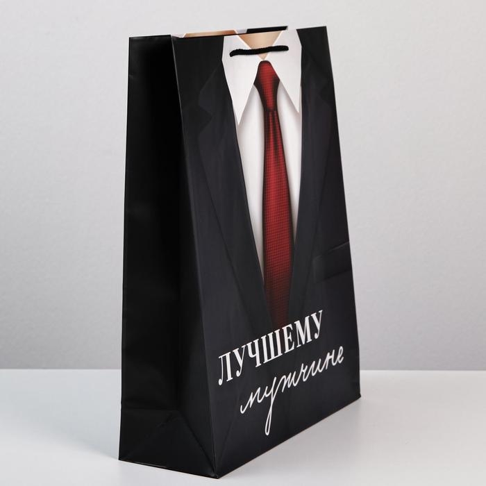 Пакет подарочный ламинированный, упаковка, «Лучшему мужчине», L 28 х 38 х 9 см Пакет подарочный ламинированный, упаковка, «Лучшему мужчине», L 28 х 38 х 9 см