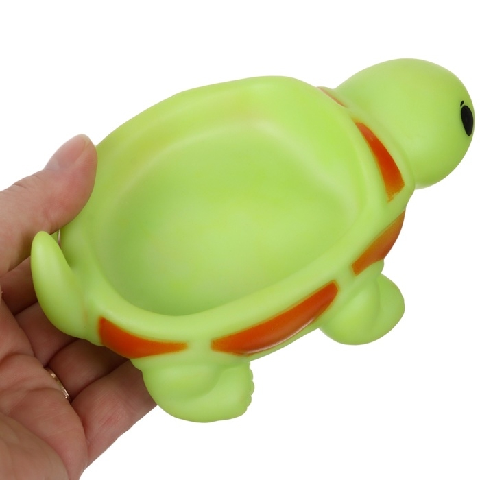 Набор резиновых игрушек для ванны &laquo;Мыльница: Черепаха&raquo;, 14,5 см, с пищалкой, 4 шт, цвет МИКС, Крошка Я