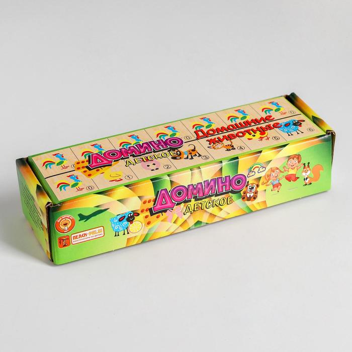 Домино детское «Домашние животные» 28 элементов Домино детское «Домашние животные» 28 элементов