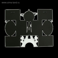 Фоторамка на 9 фото 10х10, 10х15 см "Париж" белая 43х55х2,5 см Фоторамка на 9 фото 10х10, 10х15 см "Париж" белая 43х55х2,5 см