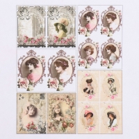 Набор декупажных карт 5 шт «Дамы», 45 г/м2, формат А4 Набор декупажных карт 5 шт «Дамы», 45 г/м2, формат А4