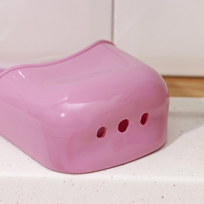 Подставка для губки Доляна &laquo;Базис&raquo;, 18&times;8&times;3,5 см, цвет МИКС