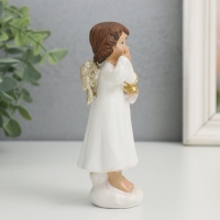 Сувенир полистоун "Ангелочек с фонариком" золотые крылышки 4х4,8х13 см Сувенир полистоун "Ангелочек с фонариком" золотые крылышки 4х4,8х13 см