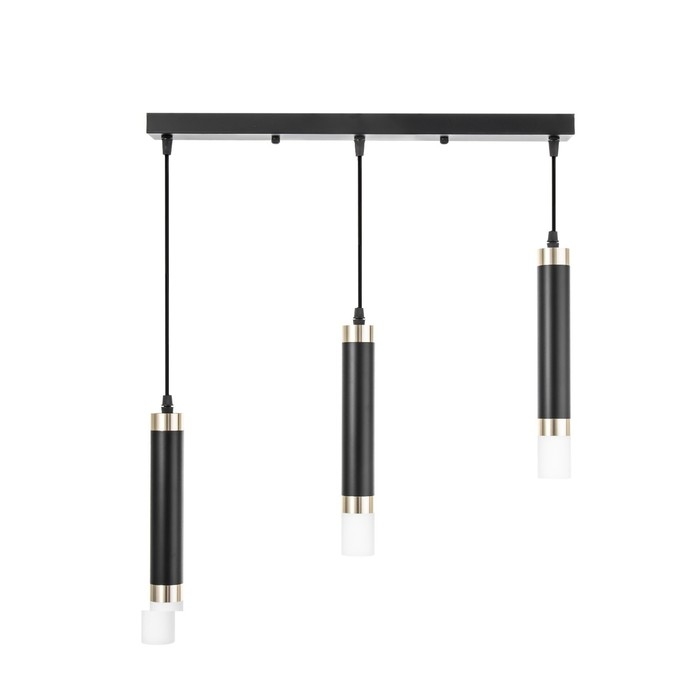 Светильник BayerLux Подвес Светильник BayerLux Подвес "Вартона" 3хLED 18Вт 4000К черный золото 50х4х30-180см