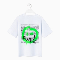 Футболка детская MINAKU Future, цвет белый, рост 134 Футболка детская MINAKU Future, цвет белый, рост 134